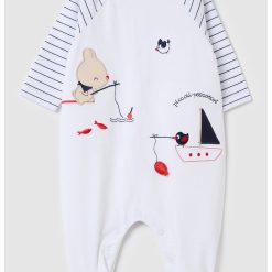 Salopeta cu botosei si imprimeu nautic-FETE/IMBRACAMINTE/Salopete-IMBRACAMINTE/Salopete