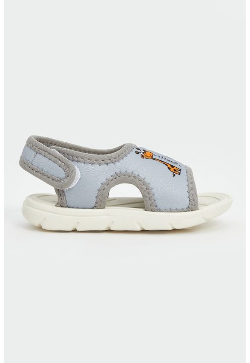 Sandale cu inchidere velcro si animal print-BAIETI/INCALTAMINTE/Sandale-INCALTAMINTE/Sandale