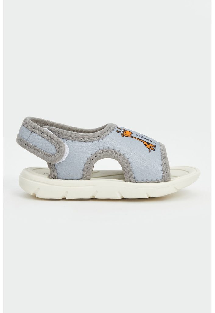Sandale cu inchidere velcro si animal print-BAIETI/INCALTAMINTE/Sandale-INCALTAMINTE/Sandale