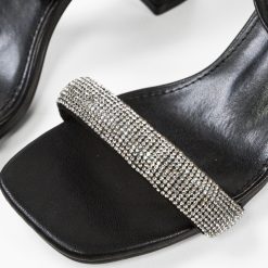 Sandale cu toc Aqsa Negre 4