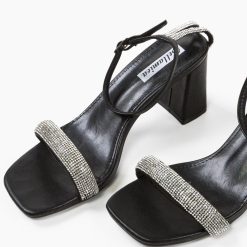 Sandale cu toc Aqsa Negre 5