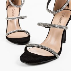 Sandale cu toc Erin Negre 4