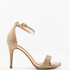 Sandale cu toc Krijo Aurii 3