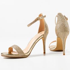 Sandale cu toc Krijo Aurii 5