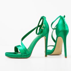 Sandale cu toc Lindon Verzi 4