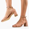 Sandale cu toc Mayare Nude-Sandale cu toc-Sandale cu toc
