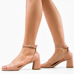 Sandale cu toc Mayare Nude 2