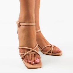 Sandale cu toc Mpho Nude 2