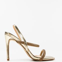 Sandale cu toc Myas Aurii 3