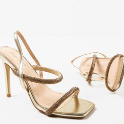 Sandale cu toc Myas Aurii 6
