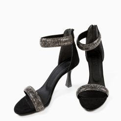 Sandale cu toc Nae Negre 6
