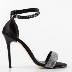 Sandale cu toc Sonia Negre 2 4