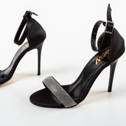 Sandale cu toc Sonia Negre 2 5