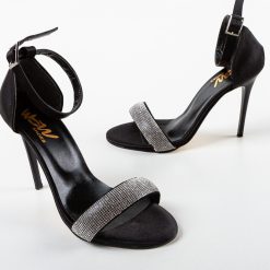 Sandale cu toc Sonia Negre 2 7