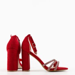 Sandale cu toc Willyy Rosii 4