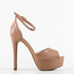 Sandale cu toc Yrama Bej 3