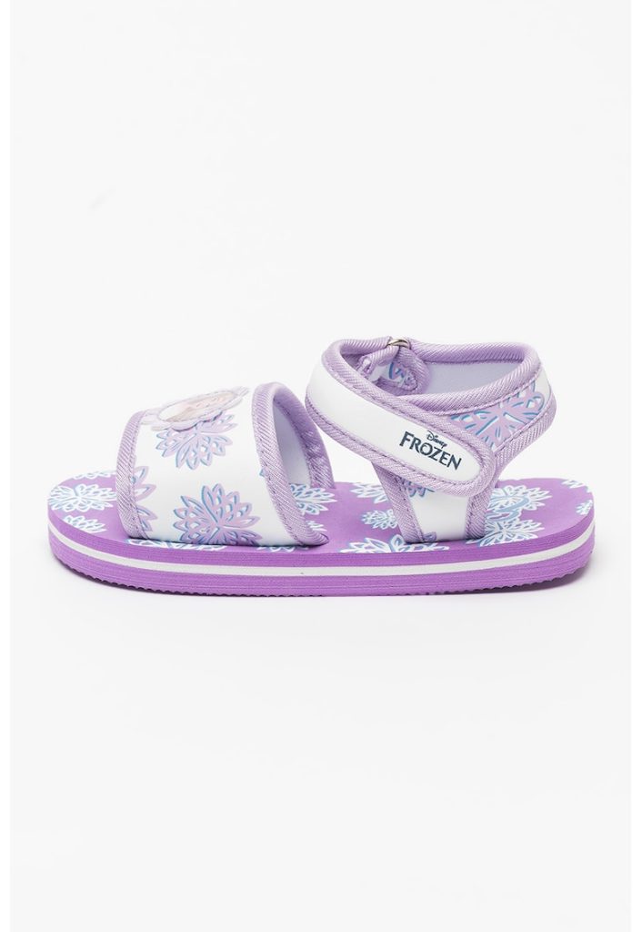 Sandale cu velcro si imprimeu Frozen-FETE/INCALTAMINTE/Sandale-INCALTAMINTE/Sandale