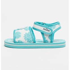 Sandale cu velcro si imprimeu Frozen-FETE/INCALTAMINTE/Sandale-INCALTAMINTE/Sandale