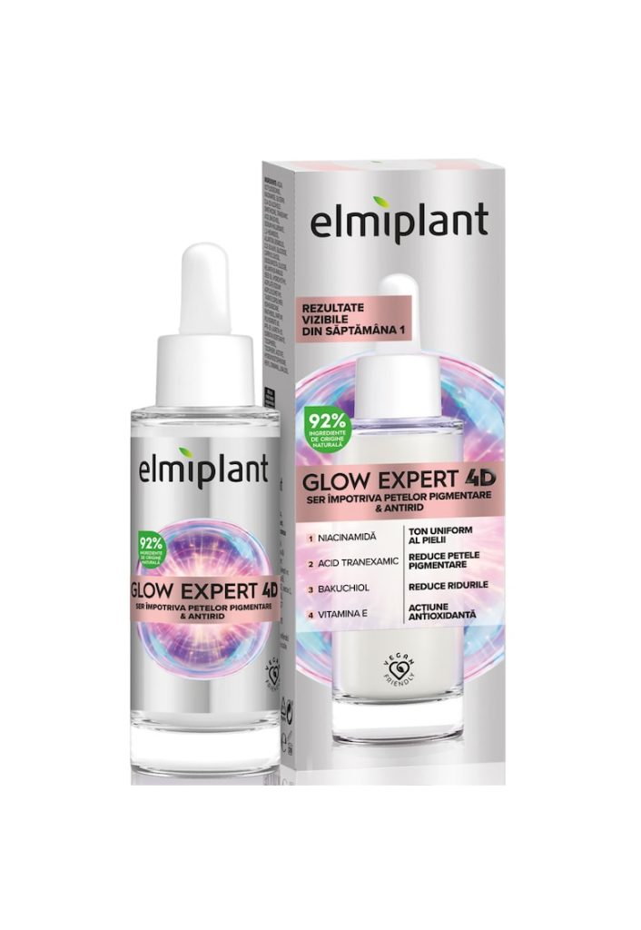 Ser pentru fata  Glow Expert 4D impotriva petelor pigmentare - antirid - cu Niacinamida si Bakuchiol - 30 ml-FEMEI/INGRIJIRE COSMETICA/Produse cosmetice-INGRIJIRE COSMETICA/Produse cosmetice