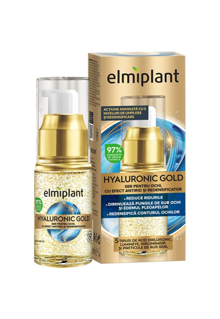 Ser pentru ochi cu efect antirid -  Hyaluronic Gold - 15 ml-FEMEI/INGRIJIRE COSMETICA/Produse cosmetice-INGRIJIRE COSMETICA/Produse cosmetice