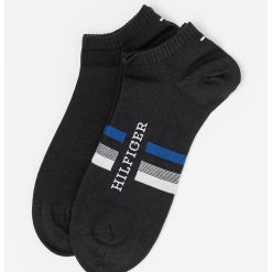 Set de sosete pana la glezna cu imprimeu logo - 2 perechi-BARBATI/IMBRACAMINTE/Dresuri si sosete-IMBRACAMINTE/Dresuri si sosete