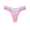 Tease mesh lace-trim high-leg thong panty m Xs-Imbracaminte-