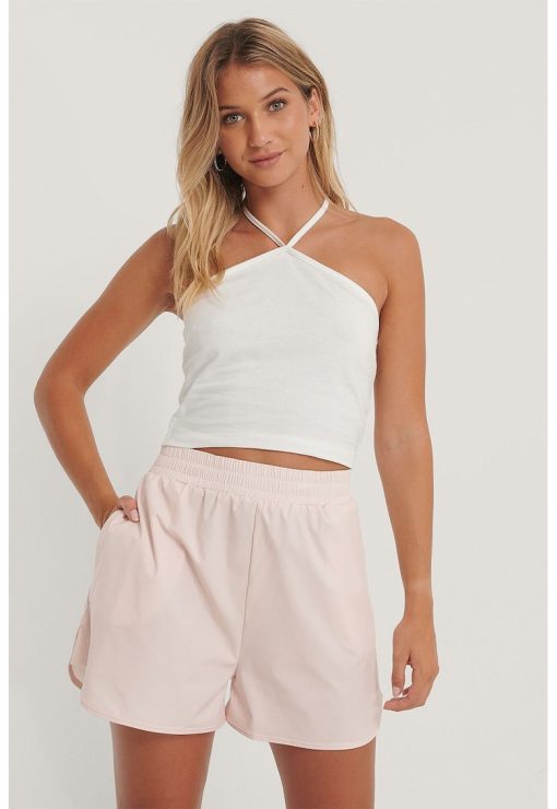 Top crop halter de bumbac-FEMEI/IMBRACAMINTE/Bluze-IMBRACAMINTE/Bluze