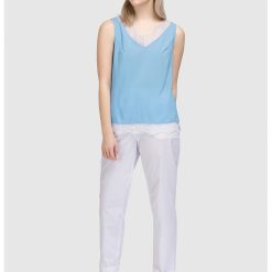 Top cu detalii de dantela-FEMEI/IMBRACAMINTE/Tricouri si maiouri-IMBRACAMINTE/Tricouri si maiouri