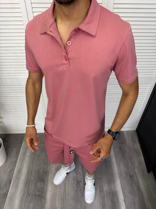 Trening barbati cream pantaloni + tricou 13297 D2-2.1-Trening