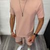 Trening barbati roz pantaloni + tricou 13296 D2-2.1-Trening