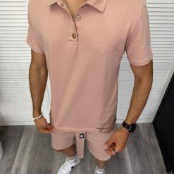 Trening barbati roz pantaloni + tricou 13297 D2-2.4-Trening