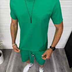 Trening barbati verde pantaloni + tricou 13291 D2-2.3-Trening