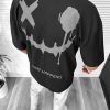 Tricou barbati negru  cu imprimeu pe spate  oversize 11815 D3-3.4-Tricouri
