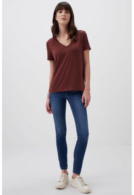 Tricou cu decolteu in V-FEMEI/IMBRACAMINTE/Tricouri si maiouri-IMBRACAMINTE/Tricouri si maiouri