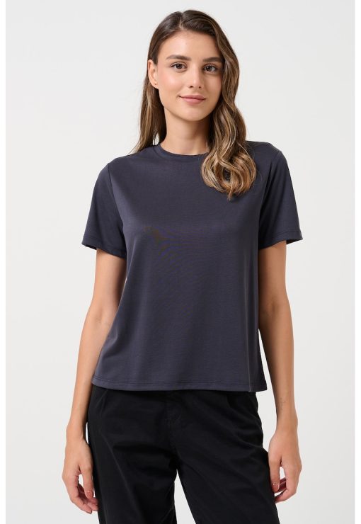 Tricou cu decolteu la baza gatului - din amestec de modal Stiziano-FEMEI/IMBRACAMINTE/Tricouri si maiouri-IMBRACAMINTE/Tricouri si maiouri