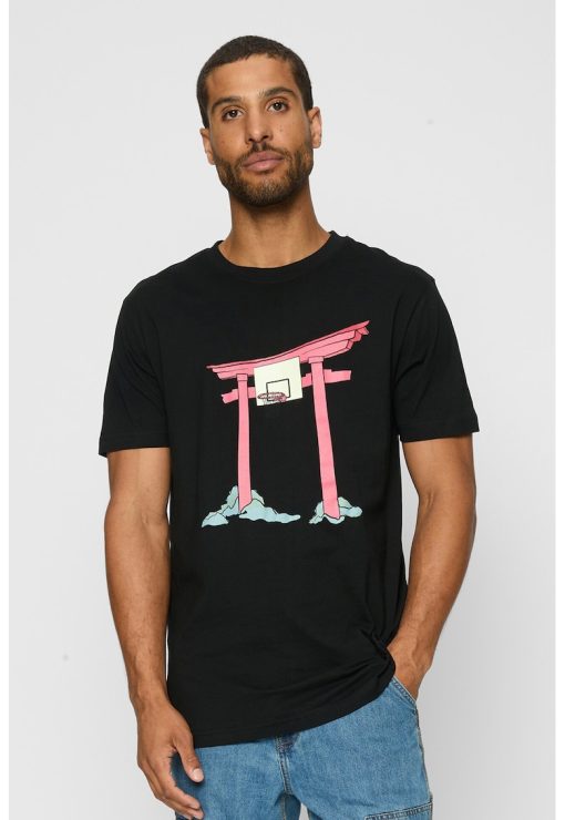 Tricou cu decolteu la baza gatului si imprimeu-BARBATI/IMBRACAMINTE/Tricouri si maiouri-IMBRACAMINTE/Tricouri si maiouri