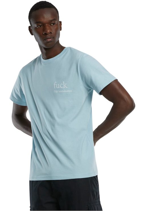 Tricou cu decolteu la baza gatului si model text pe partea din spate-BARBATI/IMBRACAMINTE/Tricouri si maiouri-IMBRACAMINTE/Tricouri si maiouri