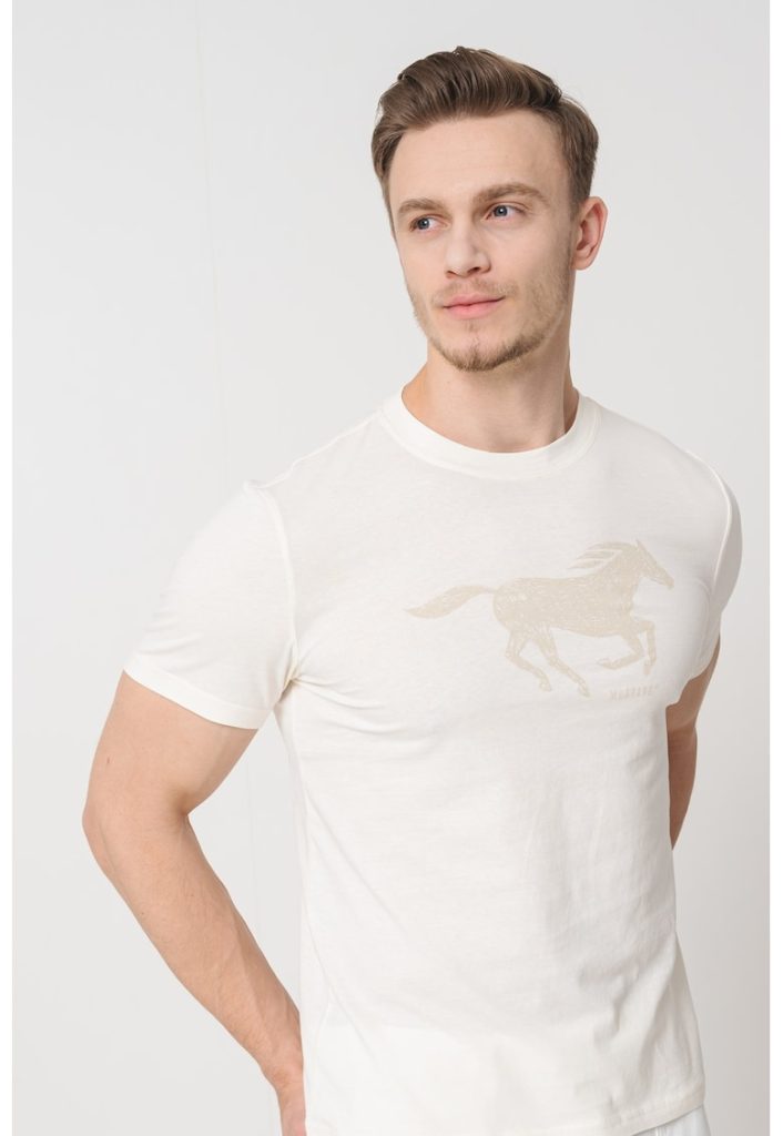 Tricou cu imprimeu logo-BARBATI/IMBRACAMINTE/Tricouri si maiouri-IMBRACAMINTE/Tricouri si maiouri