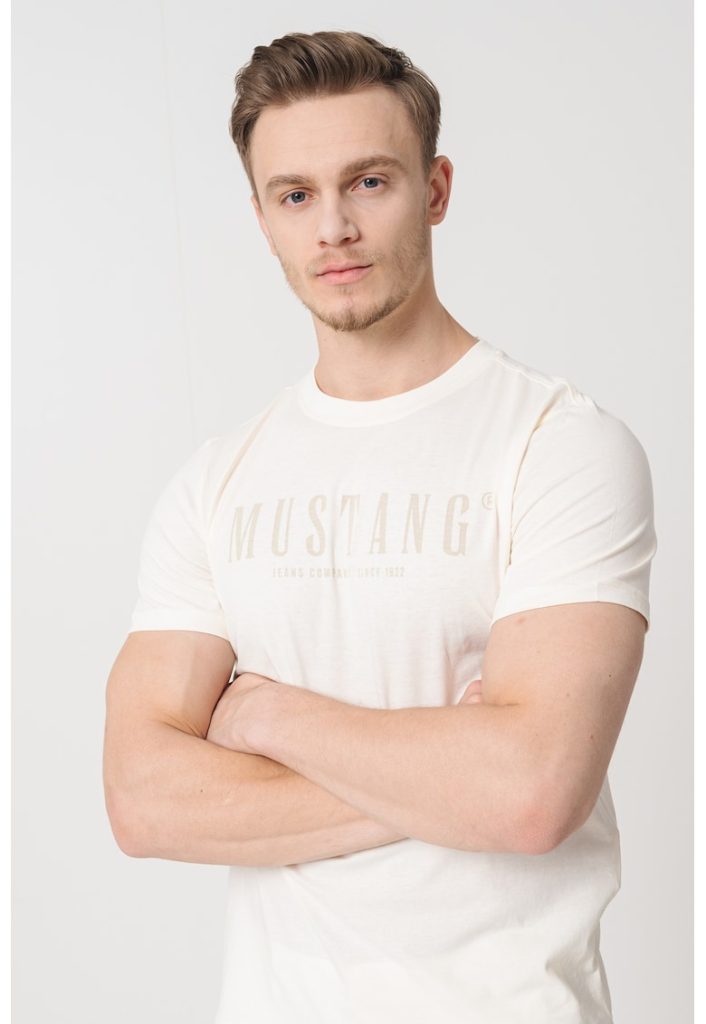 Tricou cu imprimeu logo pe piept-BARBATI/IMBRACAMINTE/Tricouri si maiouri-IMBRACAMINTE/Tricouri si maiouri