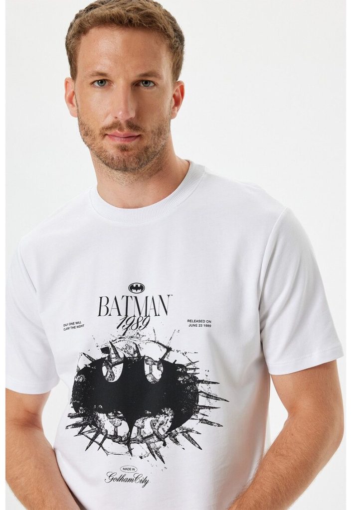 Tricou de bumbac cu decolteu la baza gatului-BARBATI/IMBRACAMINTE/Tricouri si maiouri-IMBRACAMINTE/Tricouri si maiouri