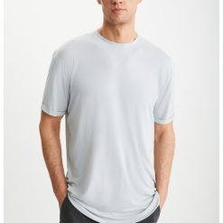 Tricou de bumbac cu decolteu la baza gatului-BARBATI/IMBRACAMINTE/Tricouri si maiouri-IMBRACAMINTE/Tricouri si maiouri