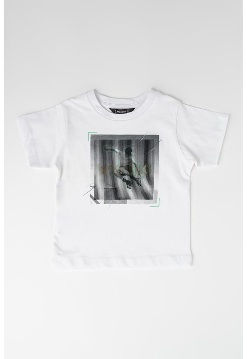 Tricou de bumbac cu decolteu la baza gatului-BAIETI/IMBRACAMINTE/Tricouri si maiouri-IMBRACAMINTE/Tricouri si maiouri