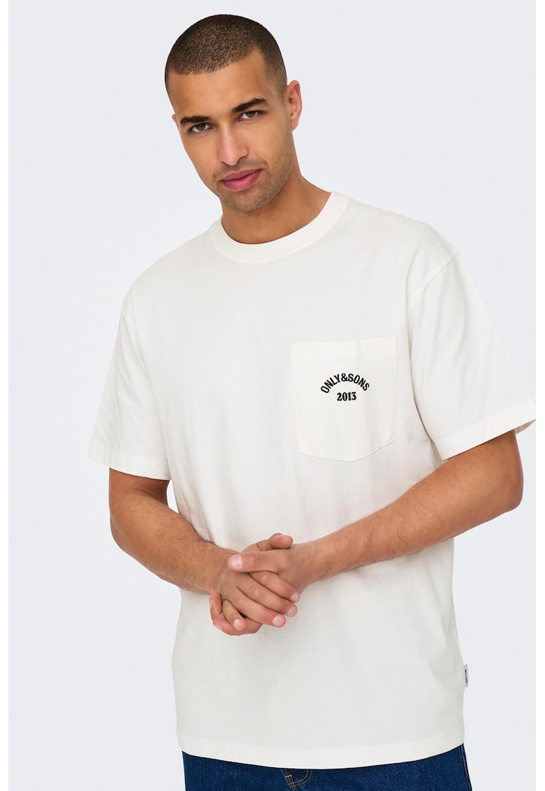 Tricou de bumbac organic cu buzunar frontal-BARBATI/IMBRACAMINTE/Tricouri si maiouri-IMBRACAMINTE/Tricouri si maiouri