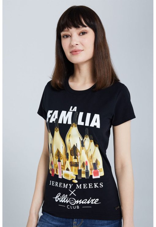 Tricou din amestec de bumbac organic cu imprimeu grafic-FEMEI/IMBRACAMINTE/Tricouri si maiouri-IMBRACAMINTE/Tricouri si maiouri