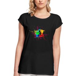 Tricou din bumbac cu decolteu rotund - Negru --FEMEI/IMBRACAMINTE/Tricouri si maiouri-IMBRACAMINTE/Tricouri si maiouri