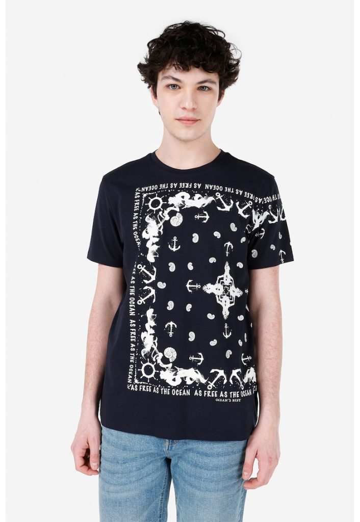 Tricou din bumbac cu imprimeu-BARBATI/IMBRACAMINTE/Tricouri si maiouri-IMBRACAMINTE/Tricouri si maiouri