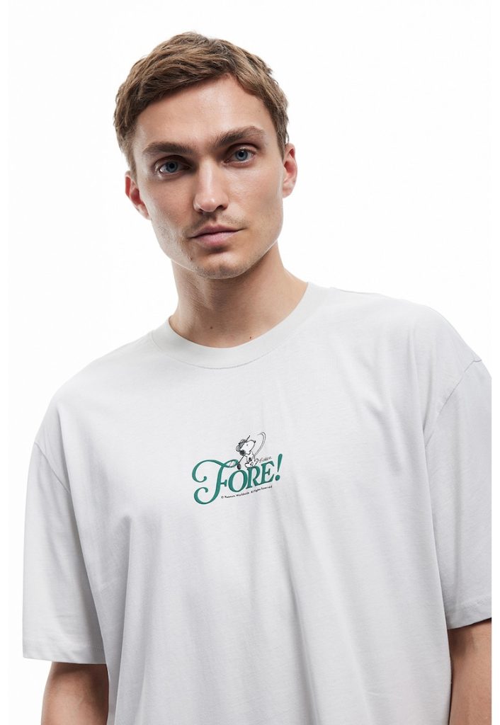Tricou din bumbac cu imprimeu cu Snoopy-BARBATI/IMBRACAMINTE/Tricouri si maiouri-IMBRACAMINTE/Tricouri si maiouri