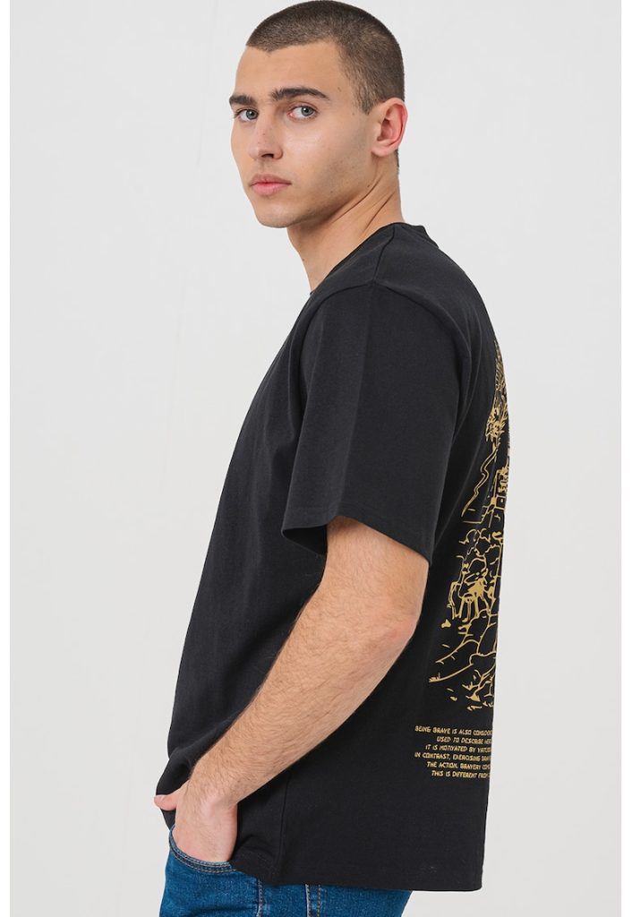 Tricou din bumbac cu imprimeu grafic-BARBATI/IMBRACAMINTE/Tricouri si maiouri-IMBRACAMINTE/Tricouri si maiouri