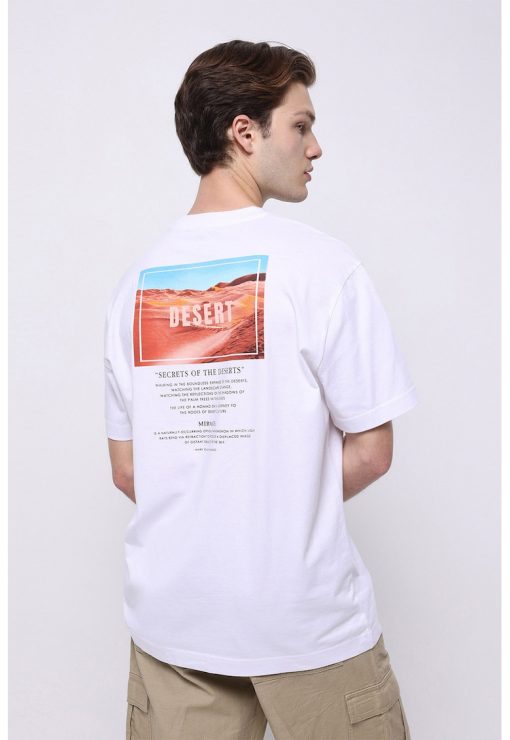 Tricou din bumbac cu imprimeu poza si text-BARBATI/IMBRACAMINTE/Tricouri si maiouri-IMBRACAMINTE/Tricouri si maiouri