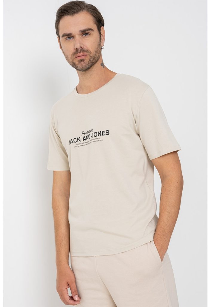 Tricou regular fit cu imprimeu logo-BARBATI/IMBRACAMINTE/Tricouri si maiouri-IMBRACAMINTE/Tricouri si maiouri